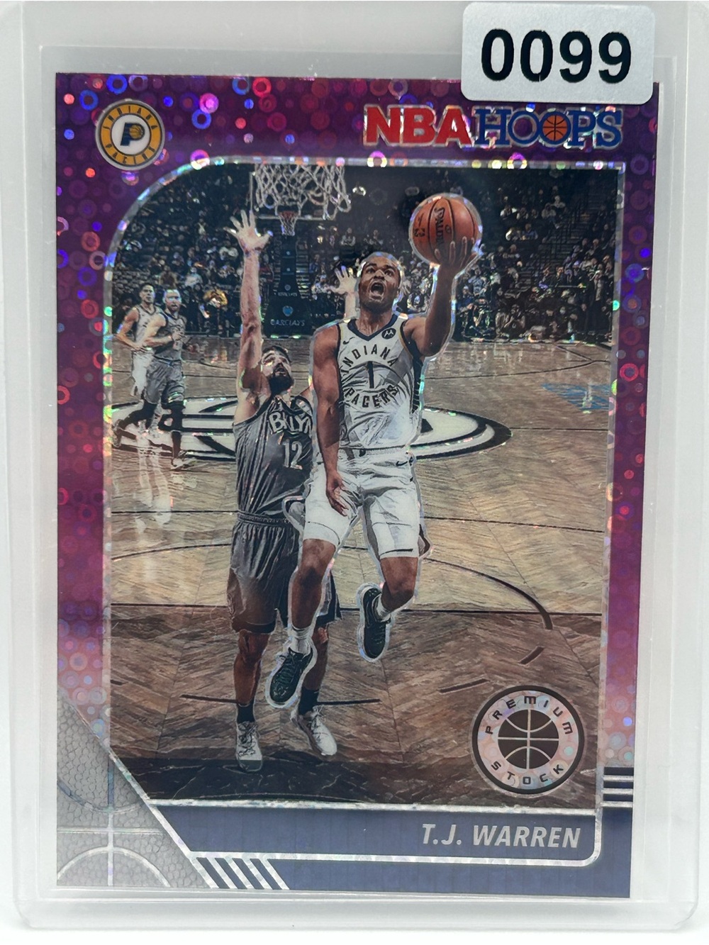 T.J. Warren Purple Holo NBA Hoops Basketball Card 🏀 Indiana Pacers